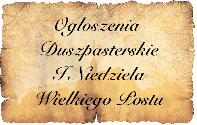 I Niedziela Wielkiego Postu