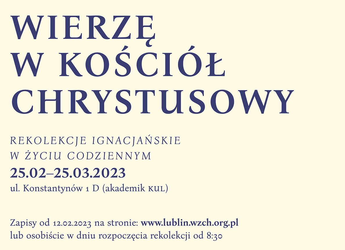 Rekolekcje "Wierzę w Kościół Chrystusowy"