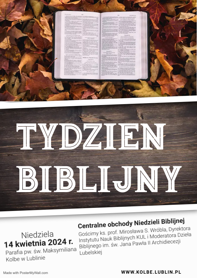 Ogólnopolski Tydzień Biblijny - zaproszenie