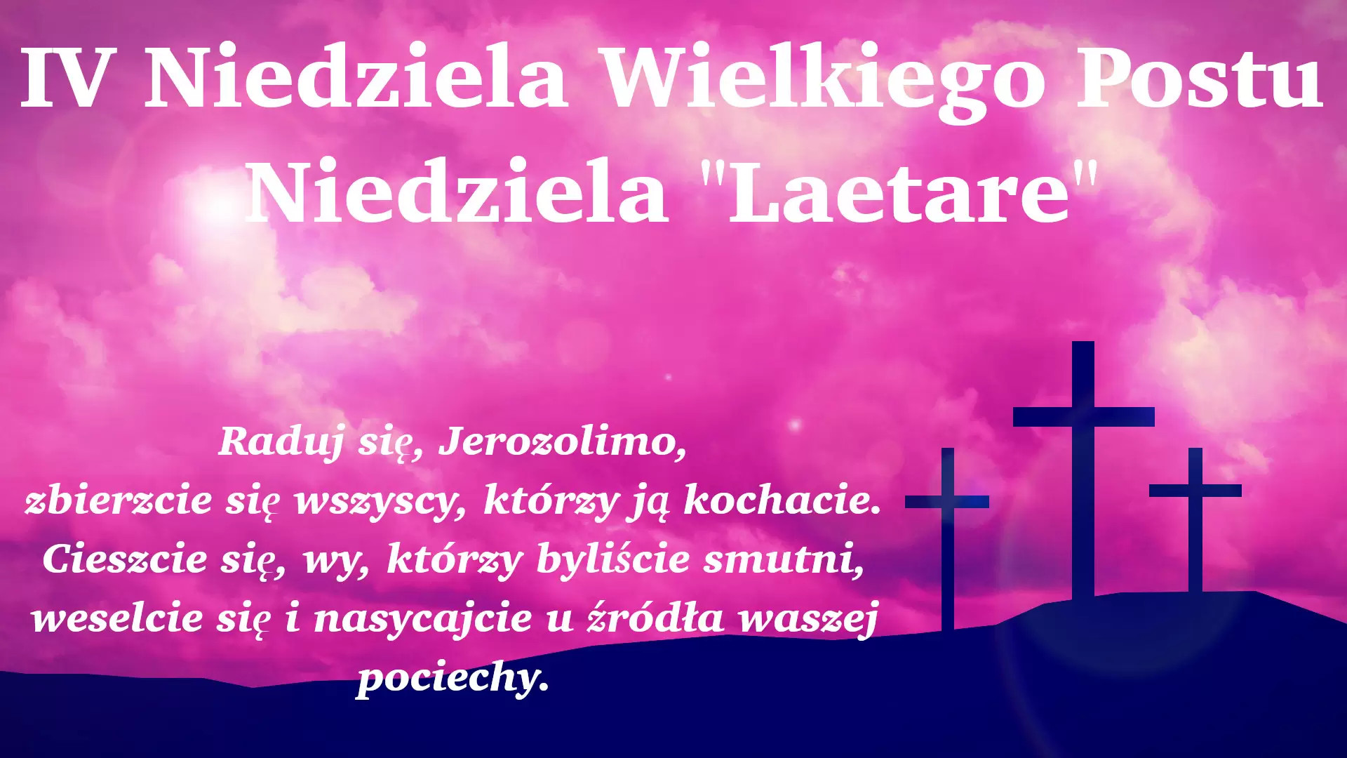 OGŁOSZENIA PARAFIALNE- IV NIEDZIELA WIELKIEGO POSTU